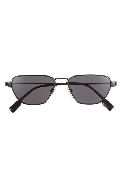 burberry 56mm square matte tortoise sunglasses